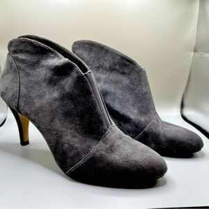 Suede Grey Ankle Kitten Heel